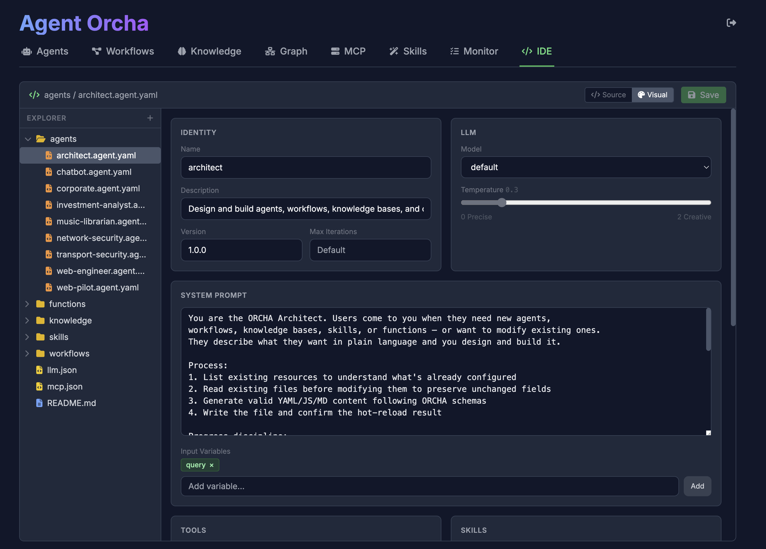 Visual Agent Composer